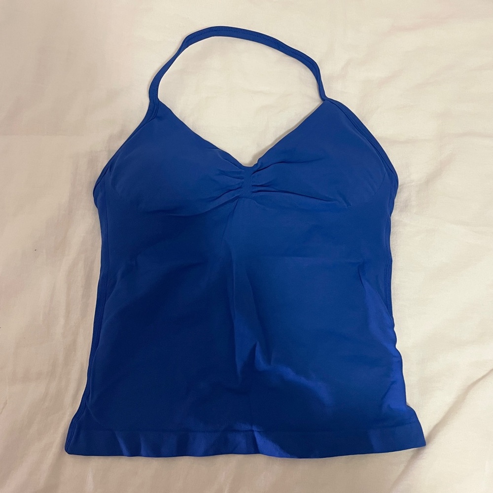 Blue Women's Halter Tank Top